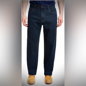 Smith Miles 5 Pocket Stretch Work Jeans Straight Leg in Dark Blue Wash Size 38